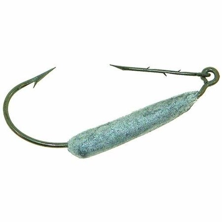 Mister Twister Weighted Keeper Hook, Size 40, 14 Oz Weedless, Worm, Bronze, 4 PK WKH14-40